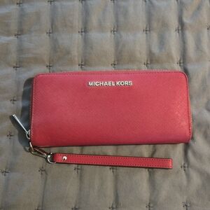 Michael Kors Cherry Red Wallet Wristlet